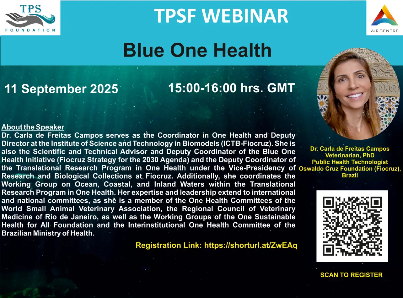 Brochure - jpg Trevor Platt Science Foundation webinar on Blue One Health Initiative